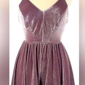 URBAN OUTFITTERS SILENCE + NOISE LAVENDER ROMPER IN VELVET SIZE M